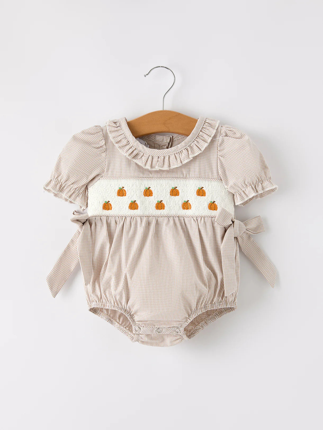 Gingham & Gourds Romper