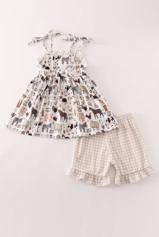 Moo & Crew Girls Short Set
