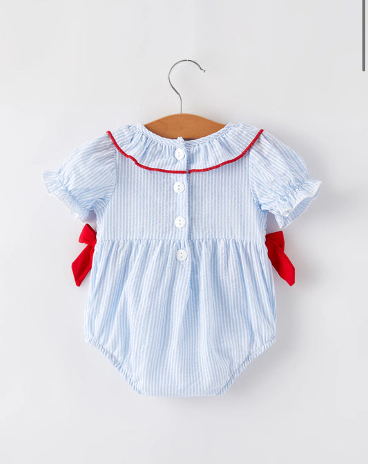 Star Spangled Sweetheart Girls Romper