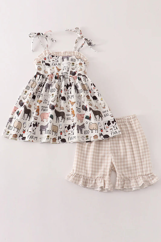 Moo & Crew Girls Short Set