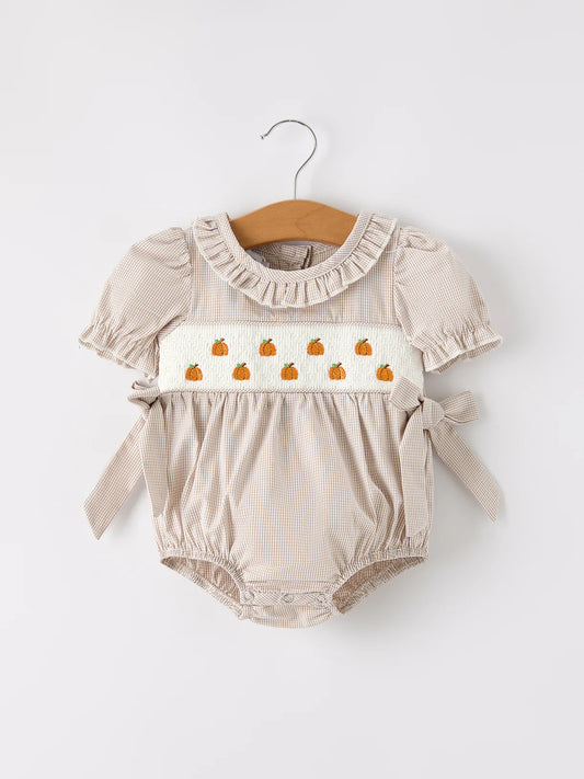 Gingham & Gourds Romper